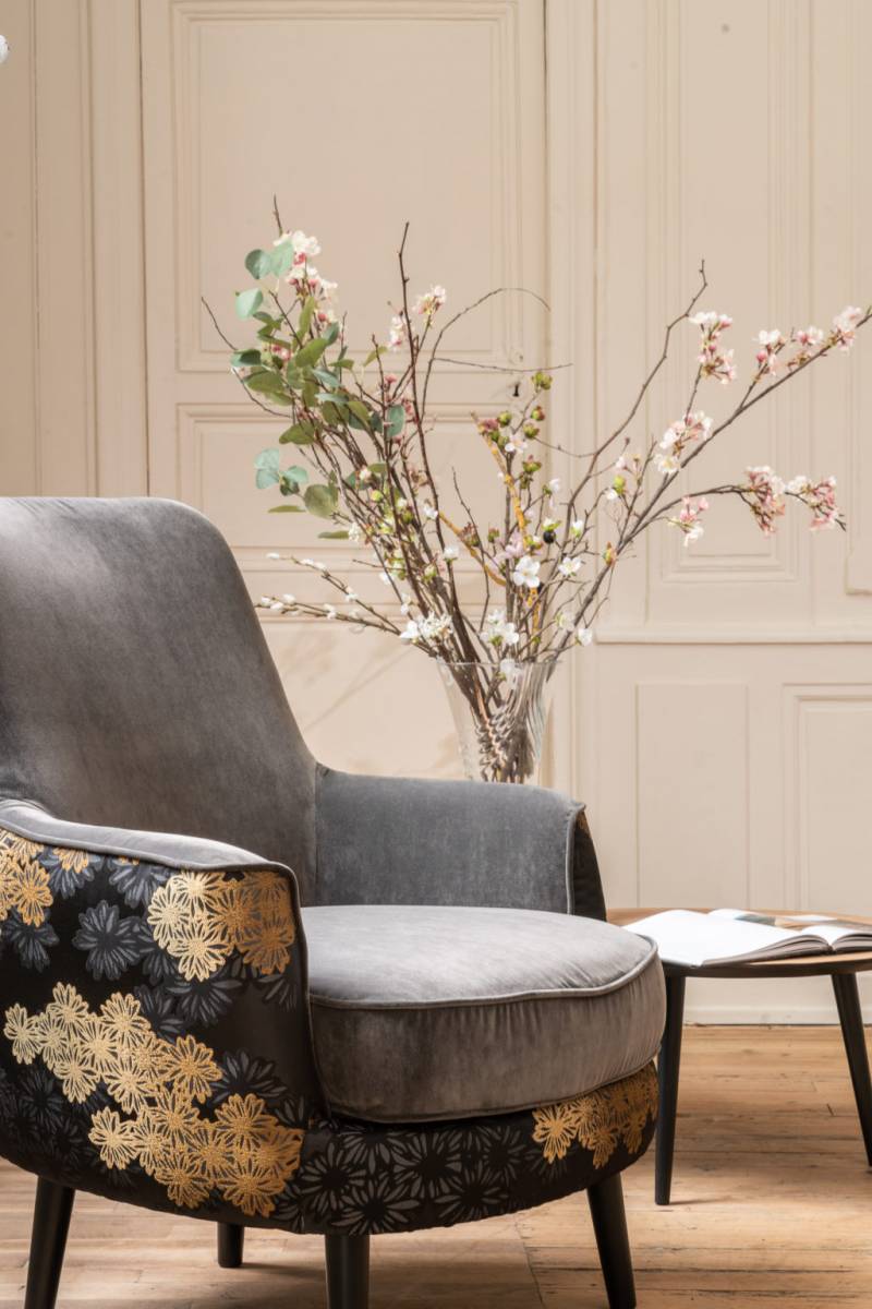 Fauteuil de style baroque en tissu hyères centre-ville