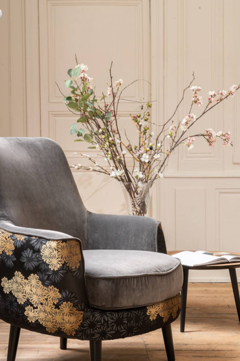 Fauteuil de style baroque en tissu hyères centre-ville